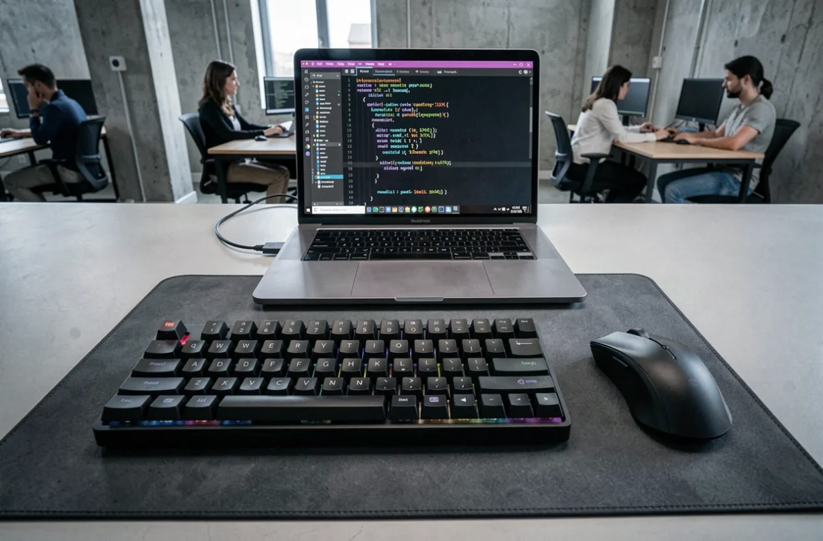 Éditeur de code affichant des propriétés CSS de padding et de bordure sur un bureau de développeur
