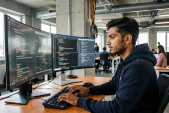 Ingénieur data en entreprise tech travaillant sur du code fonctionnel Scala et Haskell pour le traitement big data